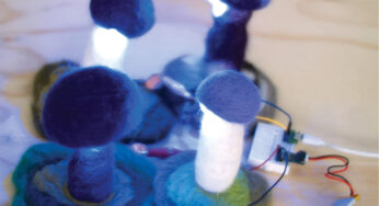 Hongos de fieltro con luz LED
