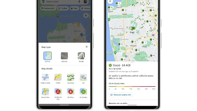 La última actualización de Google Maps ahora mostrará la calidad del aire alrededor de los usuarios