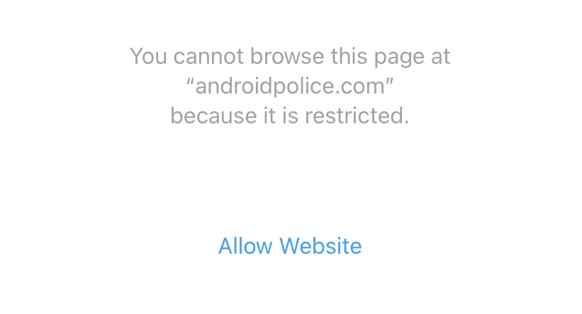 ios safari sitio web bloqueado