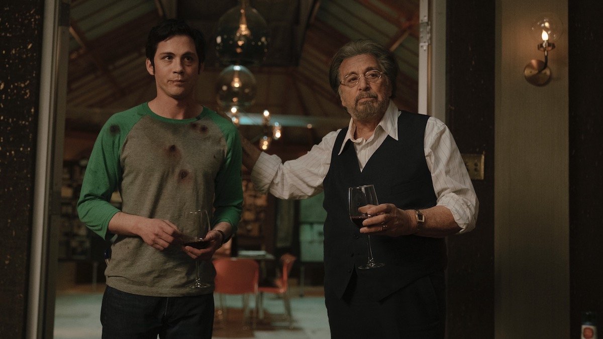 Al Pacino y Logan Lerman en Hunters - muestra como la lista de terminales