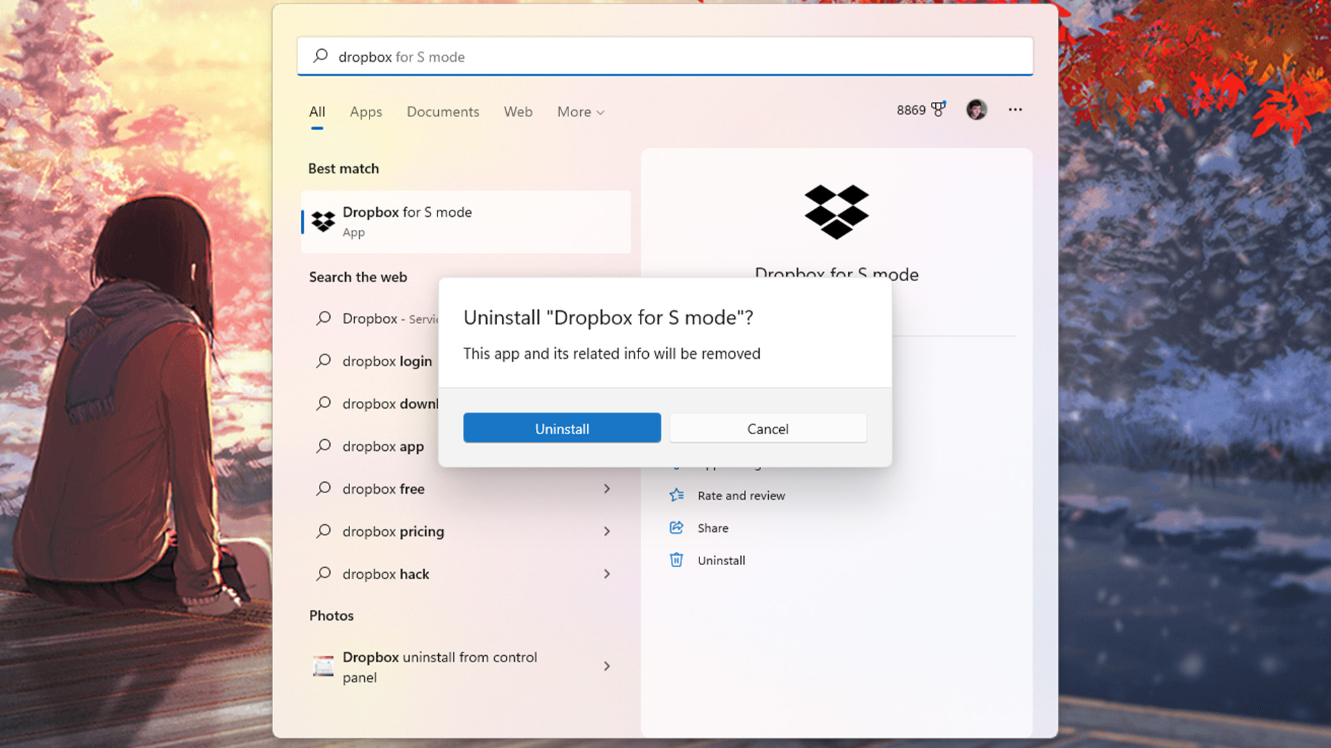 Dropbox Desinstalar Windows 11 1