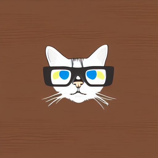 ilustración vectorial de un gato con gafas de sol