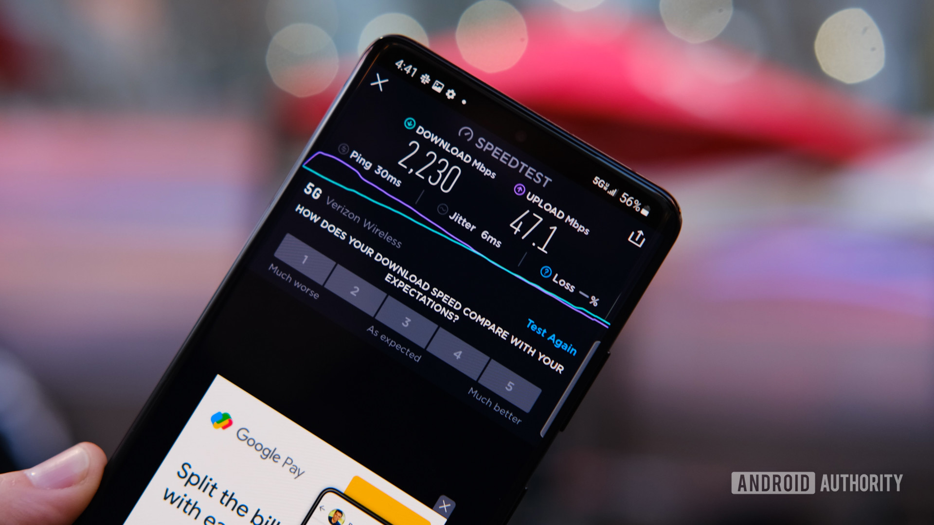 Prueba de velocidad del Samsung Galaxy S21 Ultra 5G