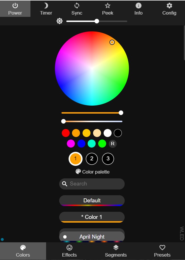 Controla los NeoPixeles con WLED