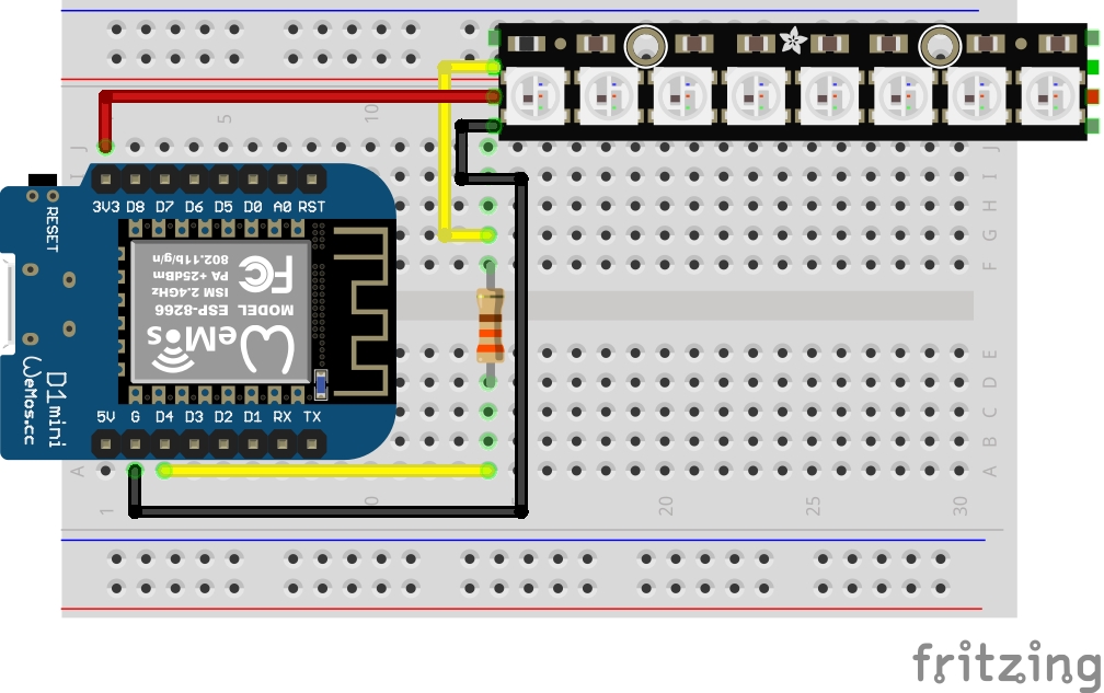Controla los NeoPixeles con WLED