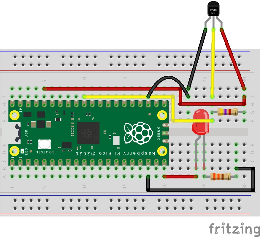 Controle la temperatura con un Raspberry Pi Pico